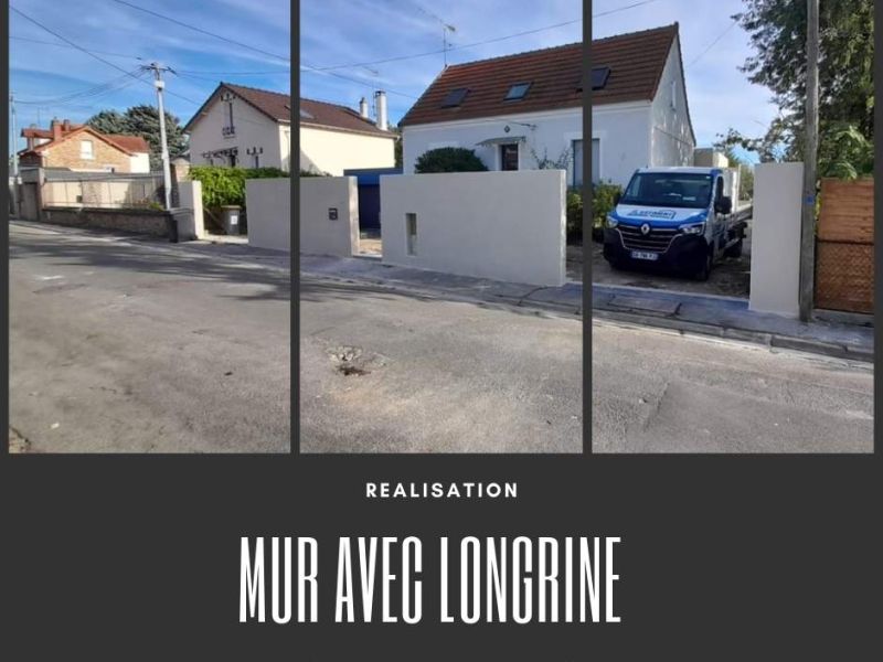 Mur avec longrine