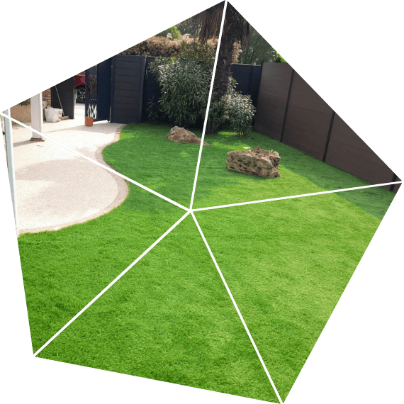 Jardin avec allée en résine