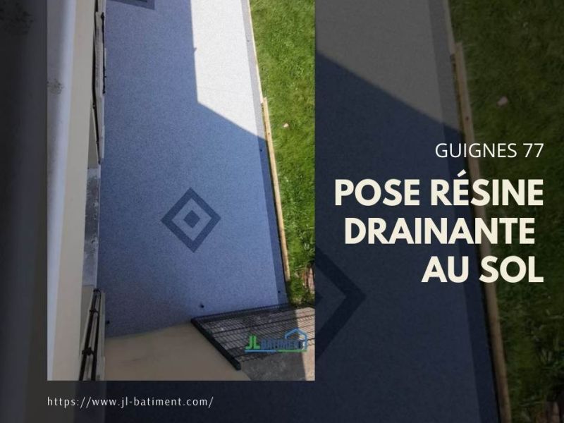 Résine drainante Résinéo avec motif dessiné