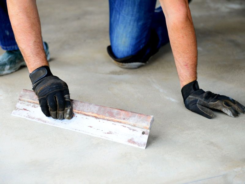 Revêtement de sol intérieur en béton ciré