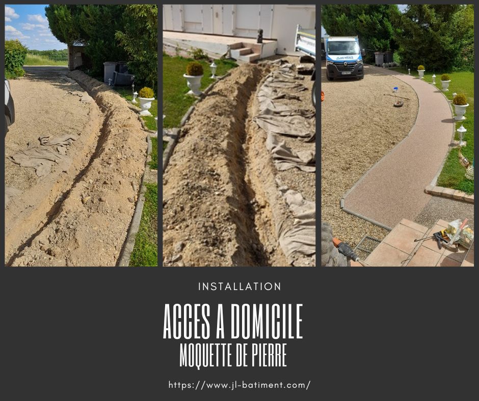Revêtement drainant allée