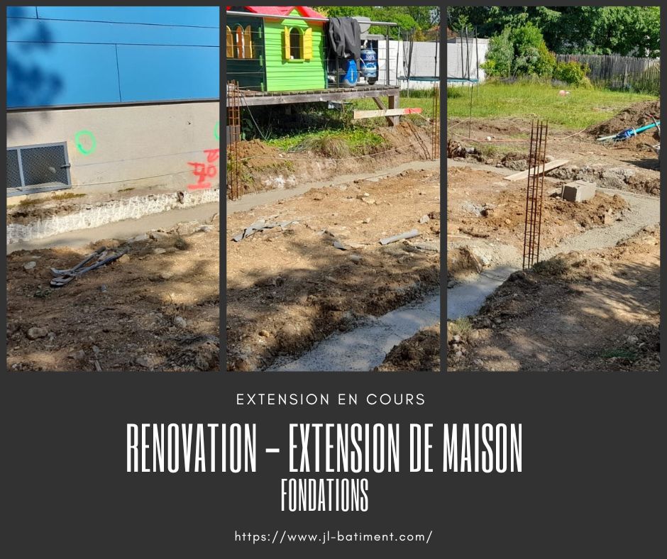 Travaux d'extension d'une maison