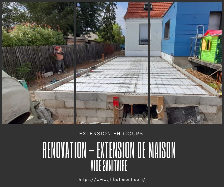 Travaux d'extension d'une maison