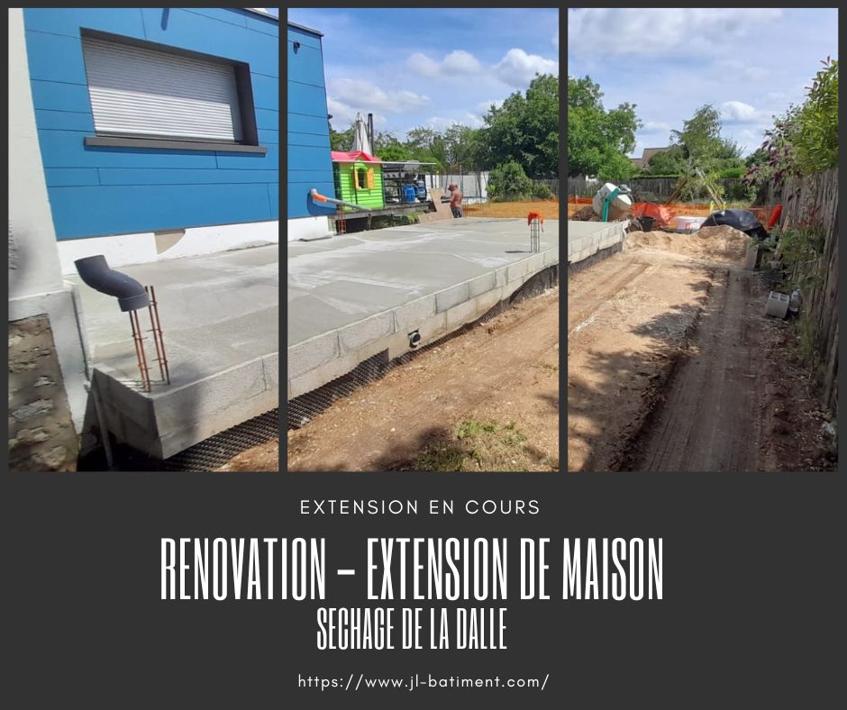 Travaux d'extension d'une maison
