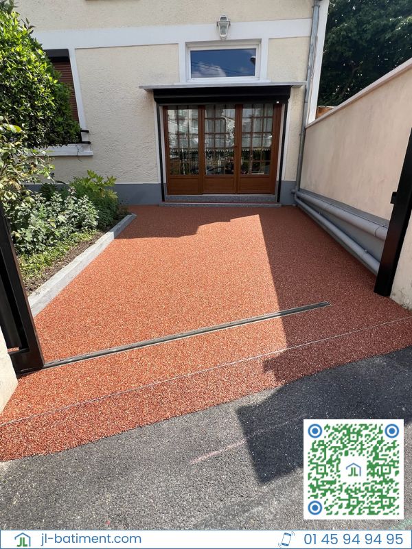 revêtement de sol drainant après travaux