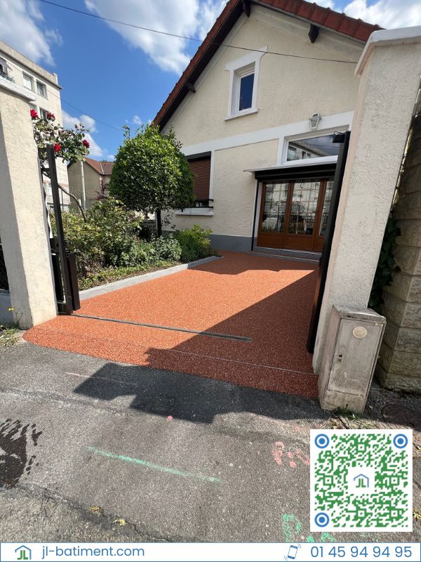 revêtement de sol drainant après travaux